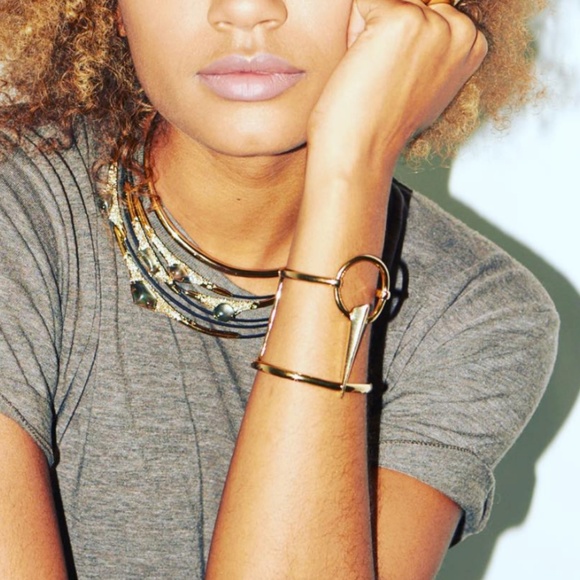 NEW Alexis Bittar Pierced Pyramid Ring Cuff - Picture 4 of 6